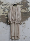 Mutedance 25 autumn and winter V-neck silk dress MD-MD25FW30-beige